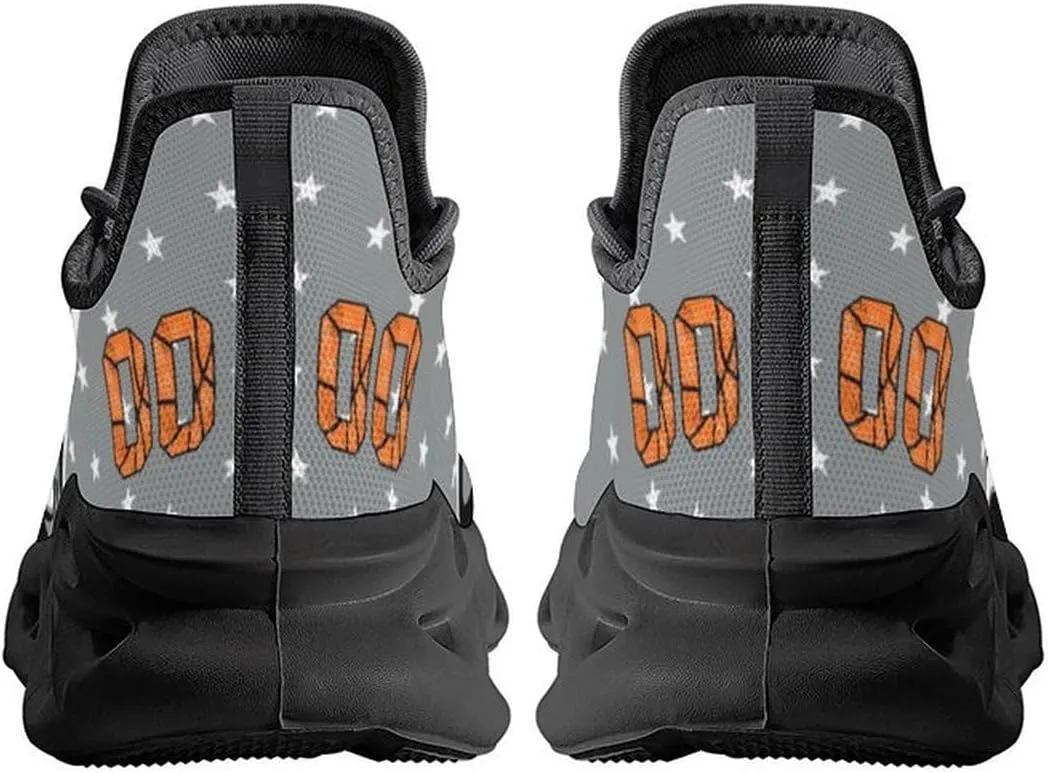 Custom Basketball Sneakers City Sports Slip-on Shoes Personalized Name Number Gifts for Basketball Fans Men Women