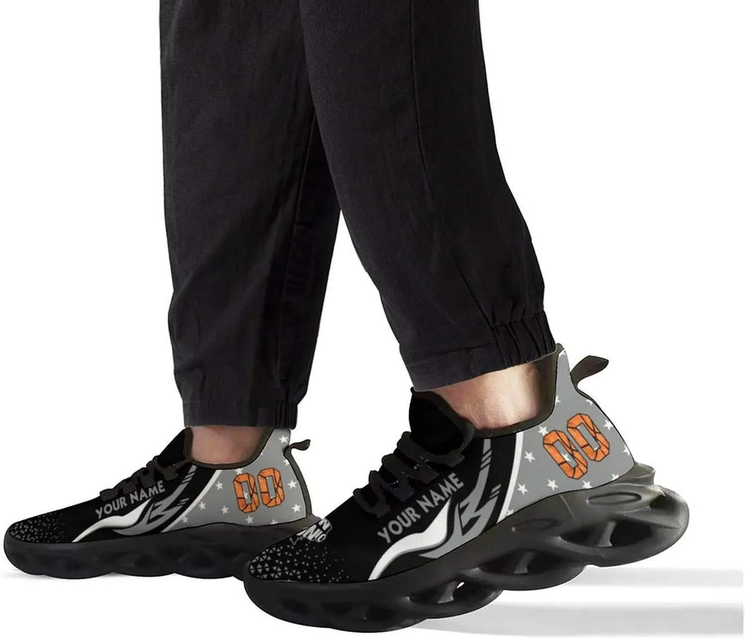 Custom Basketball Sneakers City Sports Slip-on Shoes Personalized Name Number Gifts for Basketball Fans Men Women