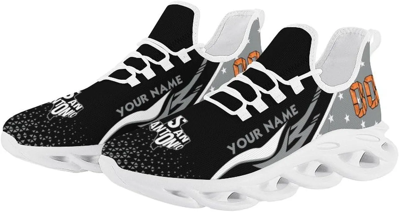Custom Basketball Sneakers City Sports Slip-on Shoes Personalized Name Number Gifts for Basketball Fans Men Women