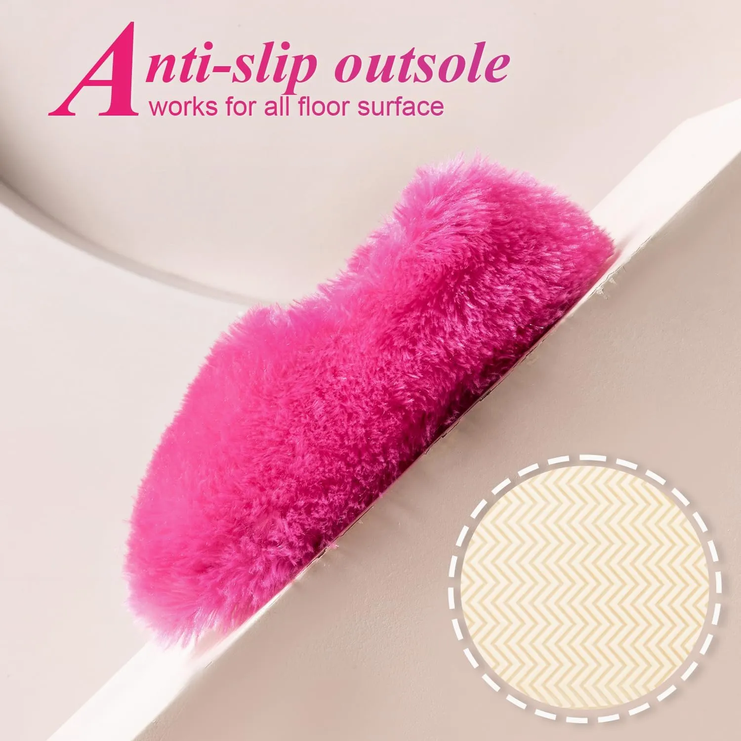 Onmygogo Fuzzy Winter Indoor Slippers for Women
