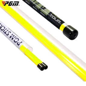 PGM 2 PCS Golf Alignment Sticks Fiberglass Training Aid Practice Rods for Correct Ball Direction(Color:Yellow Size:With Package)