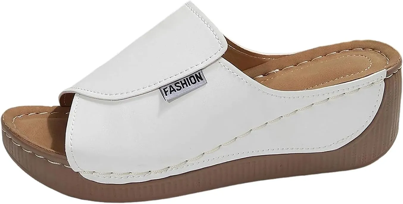 Wedge Sandals for Women 2025 Comfortable Slip On Platform Sandals with Arch Support Trendy Casual Dress Walking Shower Shoes An Adjustable Fit for Exceptional